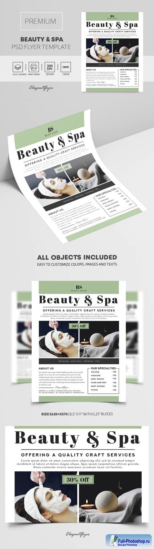 Beauty and Spa Premium PSD Flyer Template