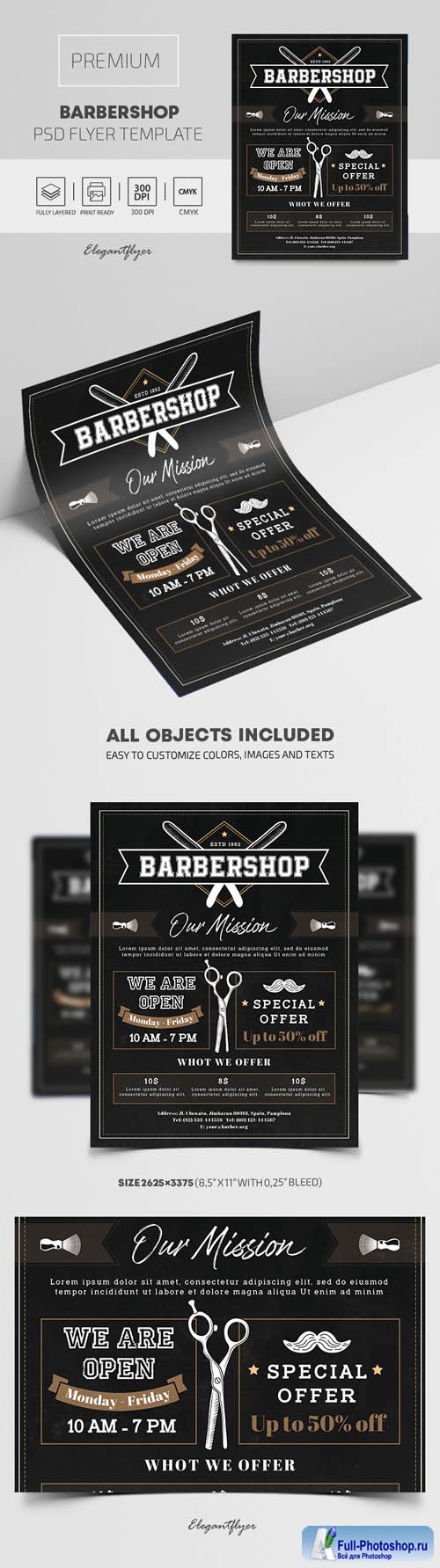 Barbershop Flyer PSD Template