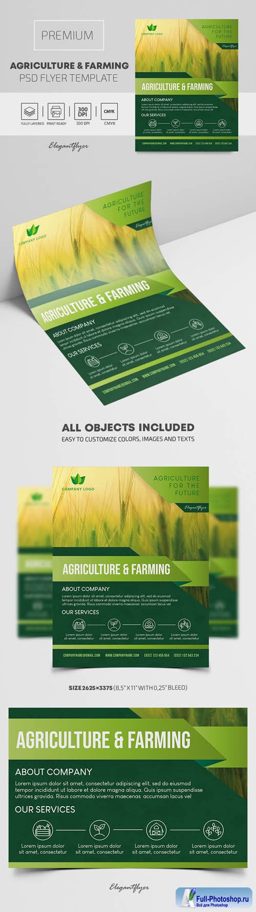 Agriculture and Farming Premium PSD Flyer Template