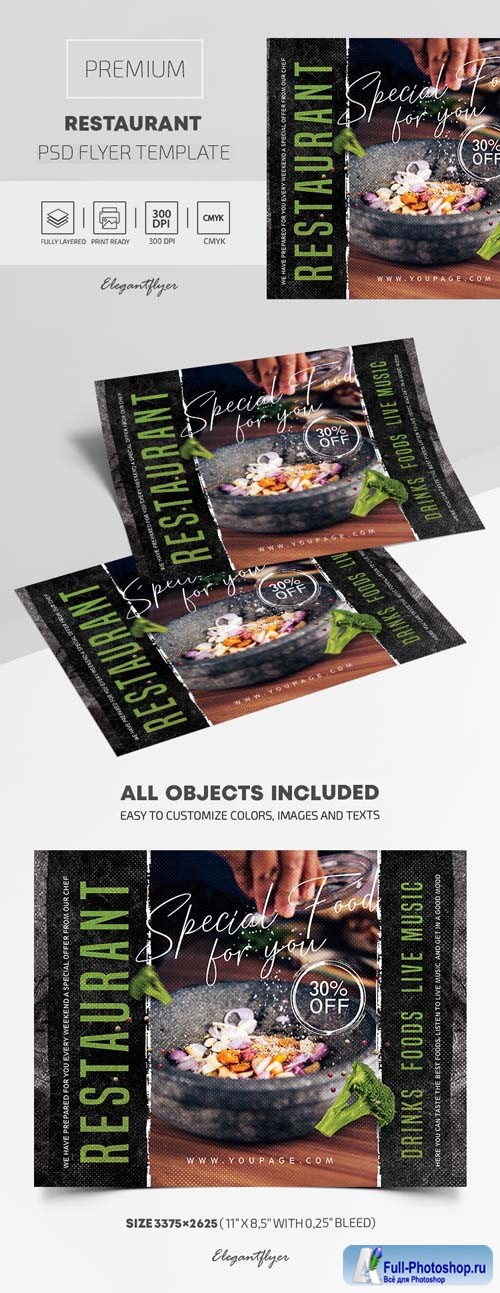 Restaurant Premium PSD Flyer Template