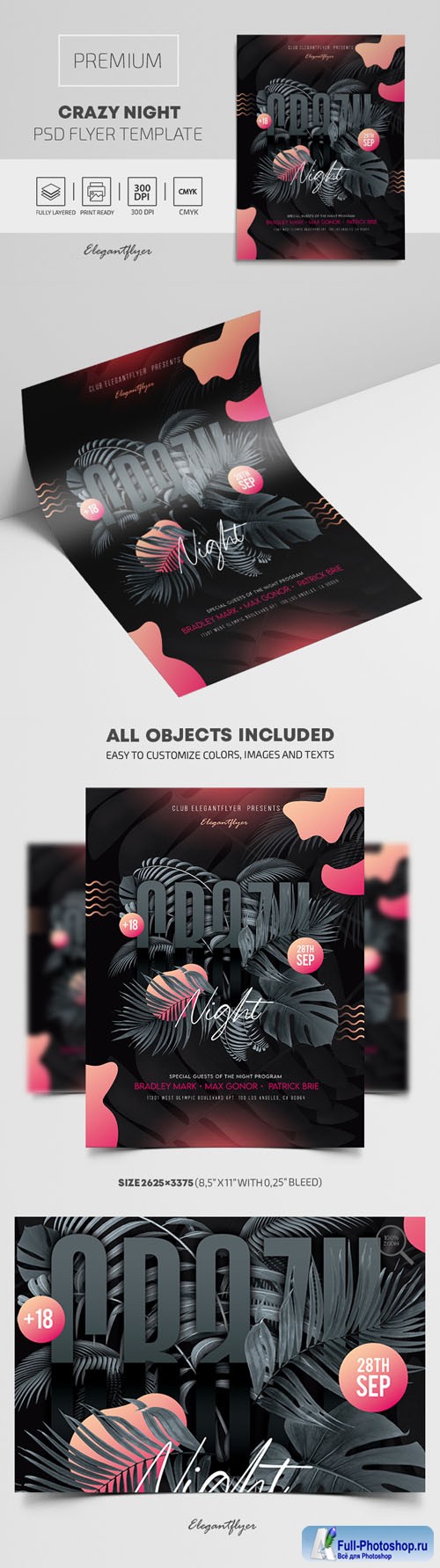 Crazy Night Premium PSD Flyer Template