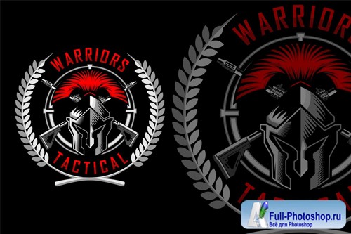 Military Spartan Helmet Logo design templates