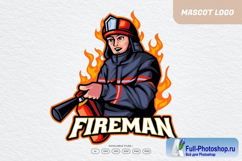 Fireman Logo design templates