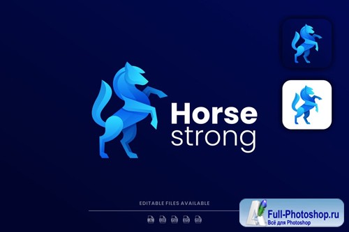  Horse Gradient Logo design templates