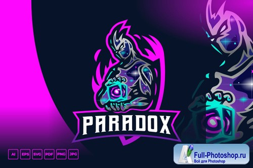 Galaxy Mascot Logo design template