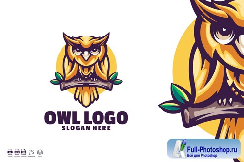 Owl logo template