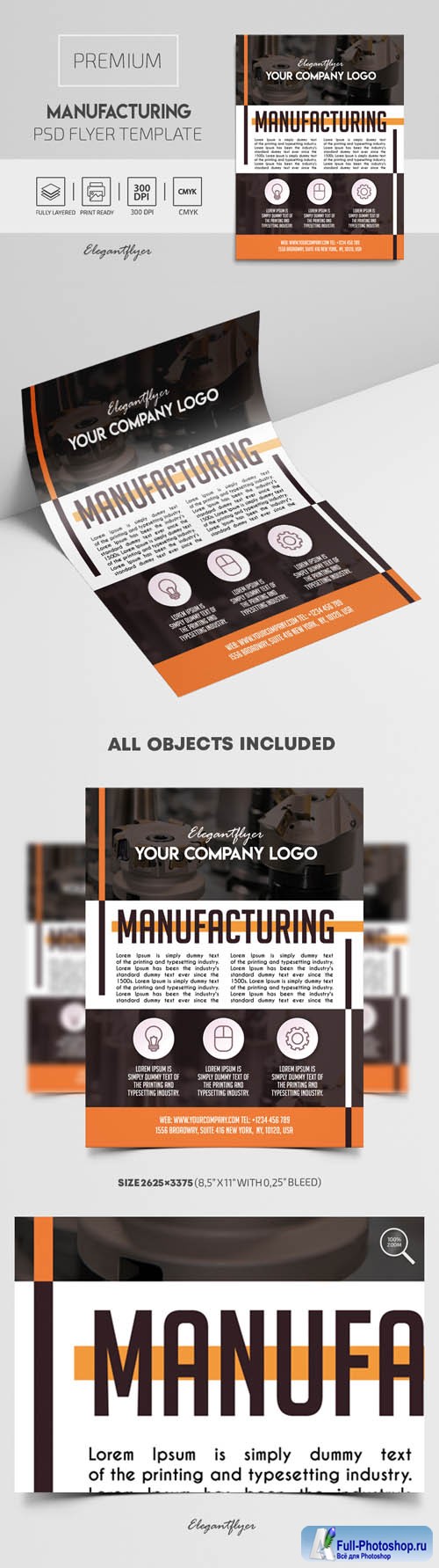 Manufacturing Premium PSD Flyer Template