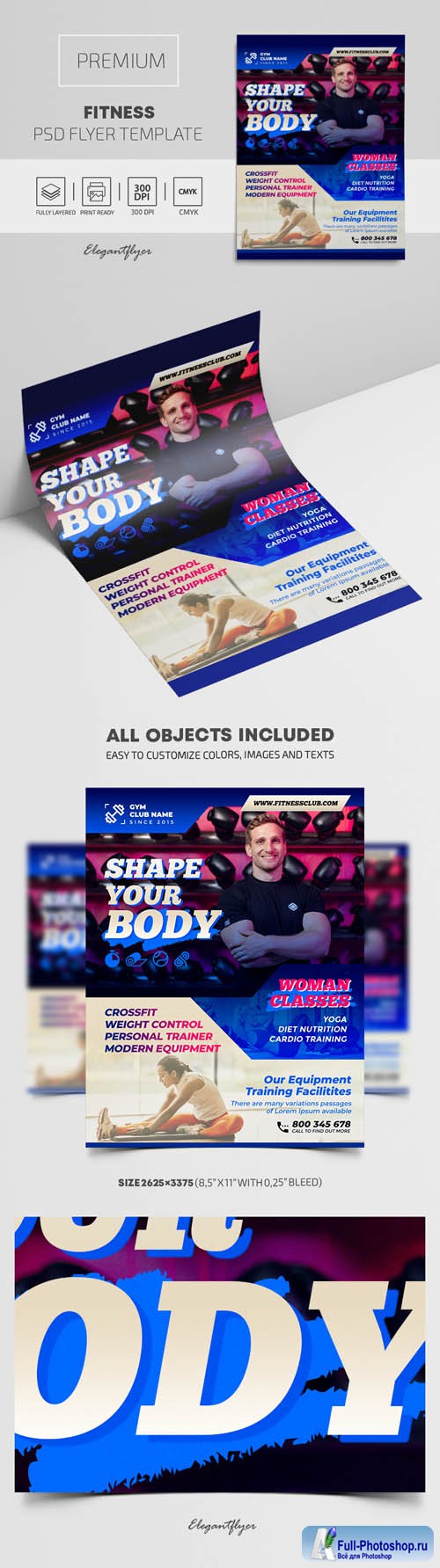 Fitness  Premium PSD Flyer Template