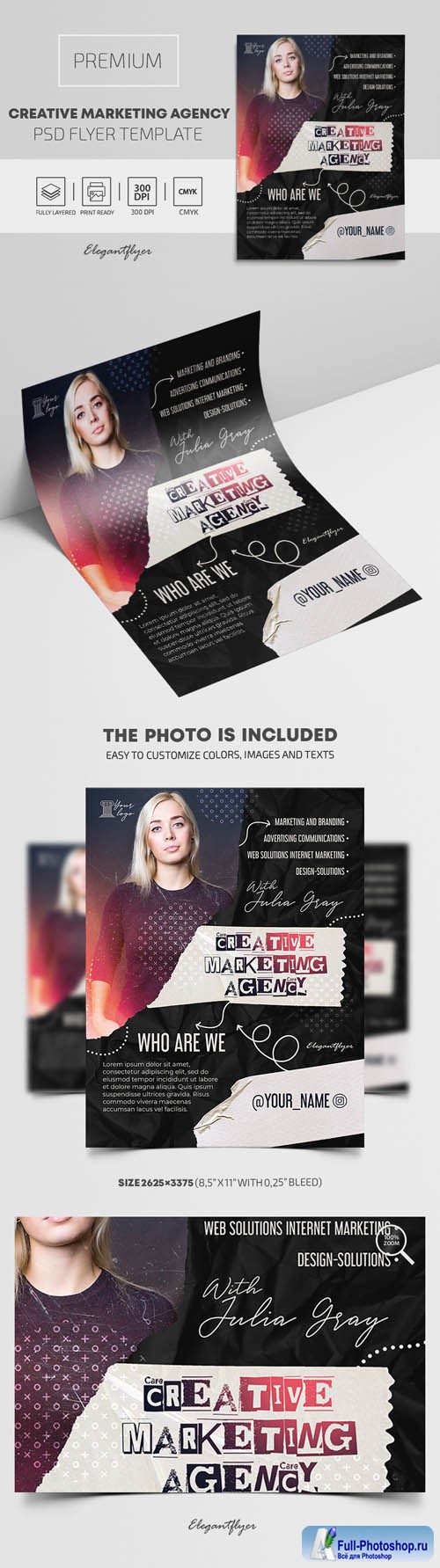 Creative Marketing Agency Premium PSD Flyer Template