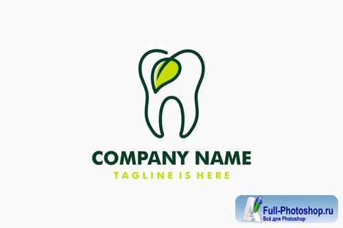 Dental Leaf Logo Template