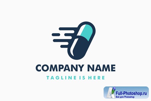 Capsule Medicine Delivery Logo