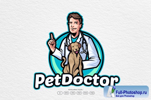 Pet doctor logo design template