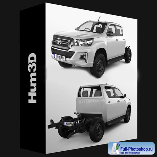 HUM3D  TOYOTA HILUX DOUBLE CAB CHASSIS SR 2019 3D MODEL