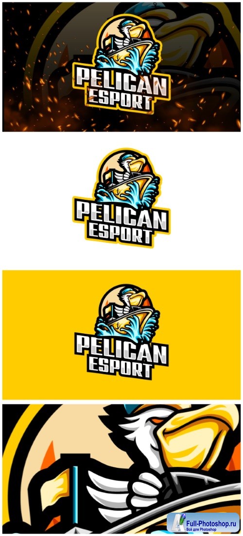 Pelican E-Sport and Sport Logo Template