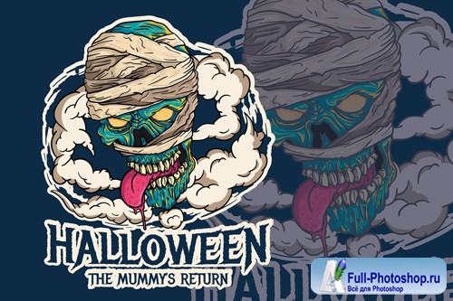 The Mummy Return - Handdrawn Logo Illustration