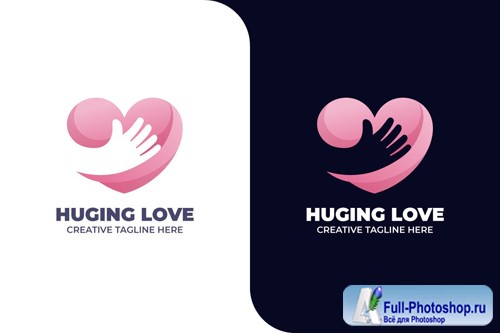 Love Hug Charity Friendship Gradient Logo