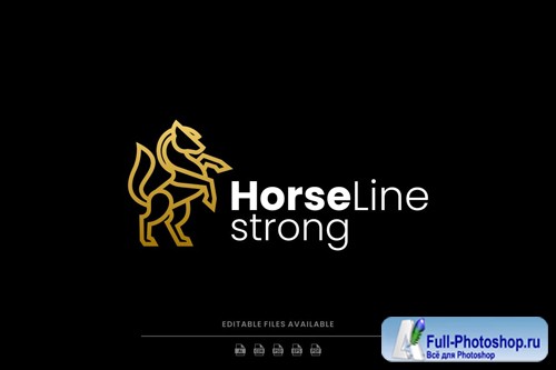 Horse Line Art Logo