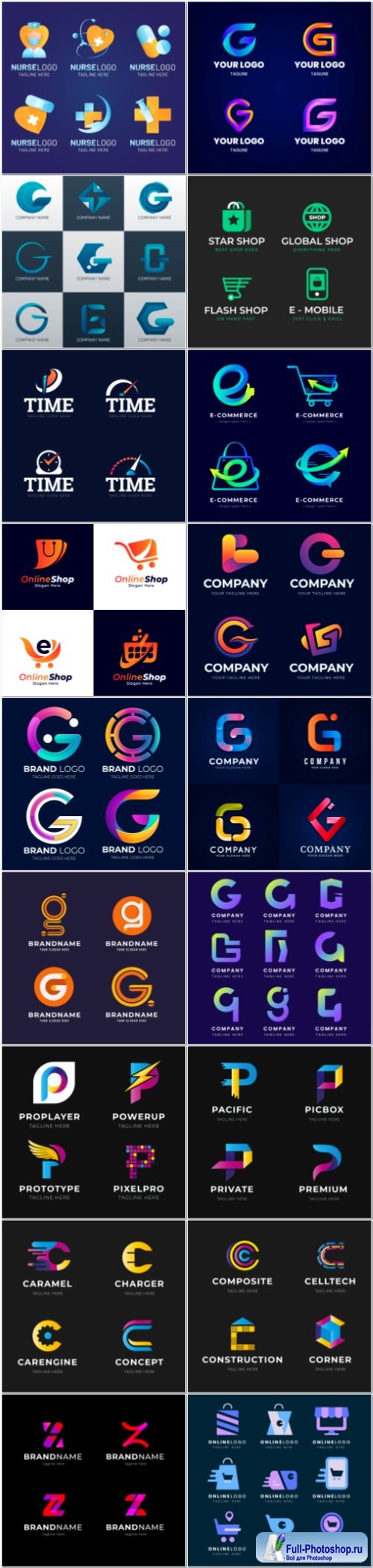 Letter logo design with color concept premium vector