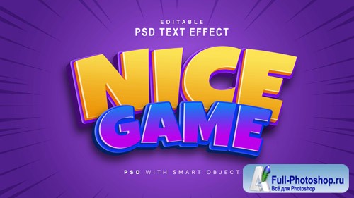 Nice text effect  psd design