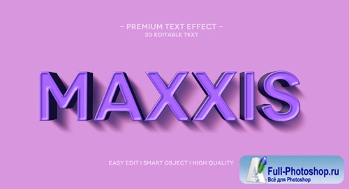 Maxxis 3d text effect template Premium Psd