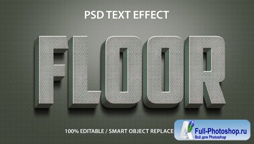 Editable text effect 3d floor premium Premium Psd