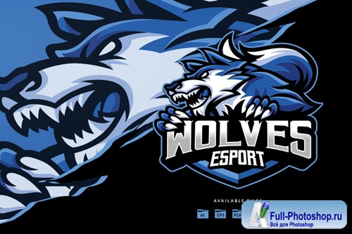 Wolves Mascot Logo